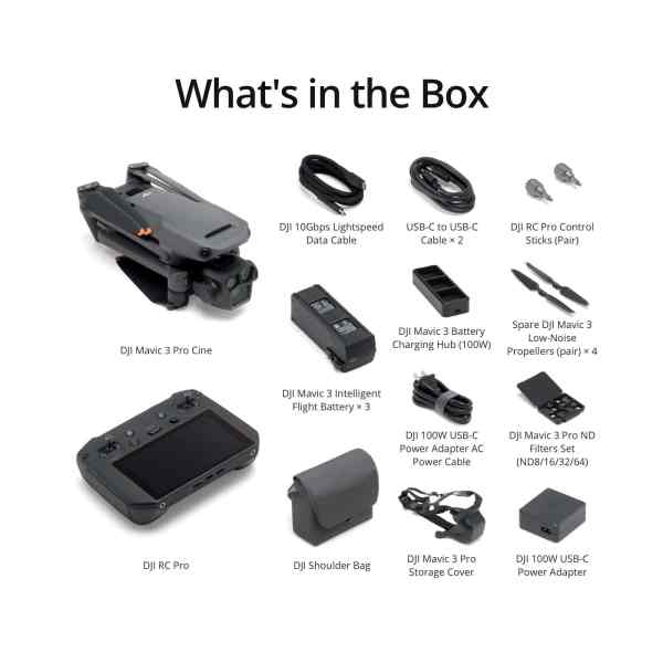 DJI Mavic 3 Pro Cine with the DJI RC Pro (high-bright screen)