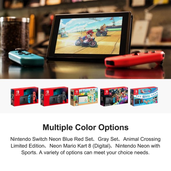 Nintendo Switch Game Console Version Neon Mario Kart