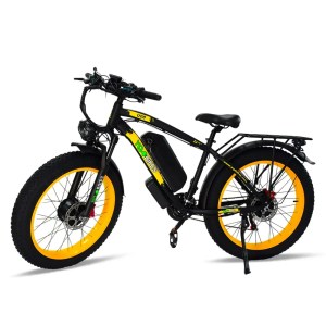 HAZZO 2024 YQ Electric Bicycle Dual Motor 48v 1000w+1000w Fat Tire Mountain