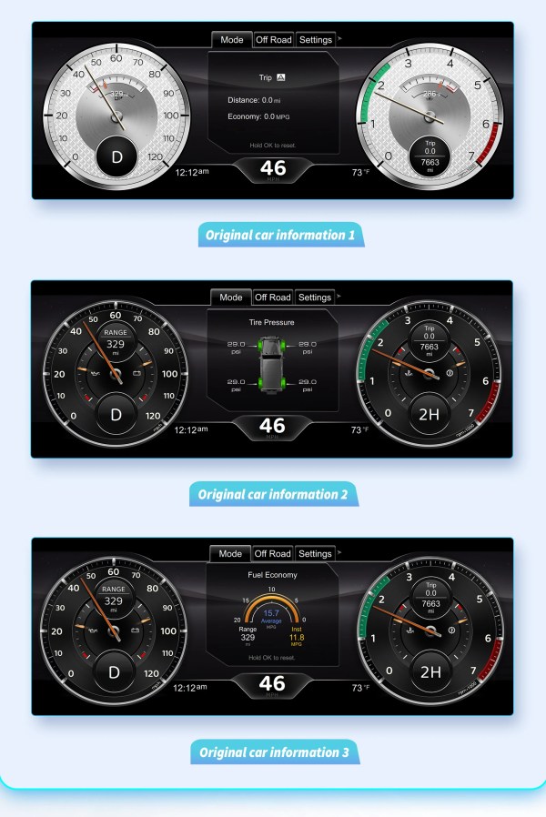 12.3 Inch Digital Instrument Cluster - Virtual Cockpit Speedometer Dash LCD Screen Panel Dashboard
