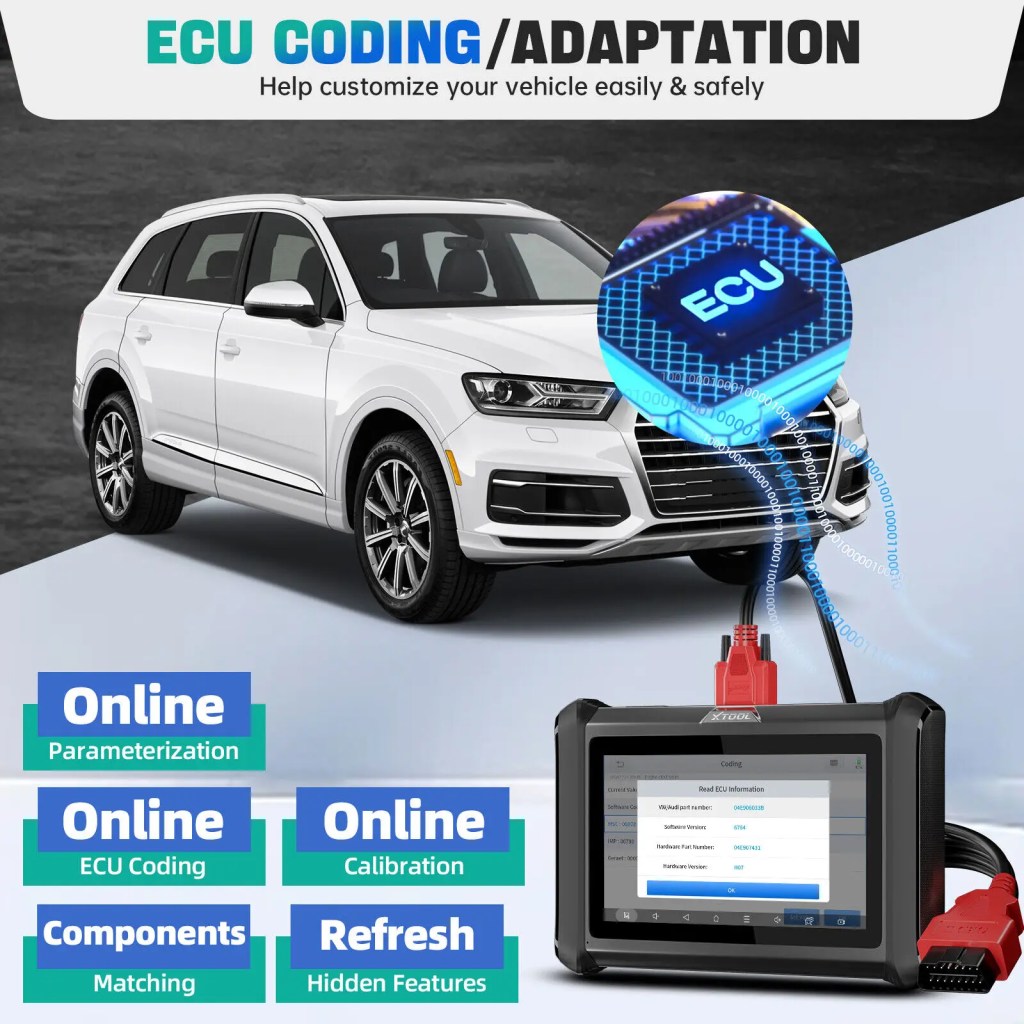 XTOOL D7S Auto Diagnostic Tools CANFD DOIP ECU Coding Key Programming Automotive scanner Bi-directional Control Work With XV100